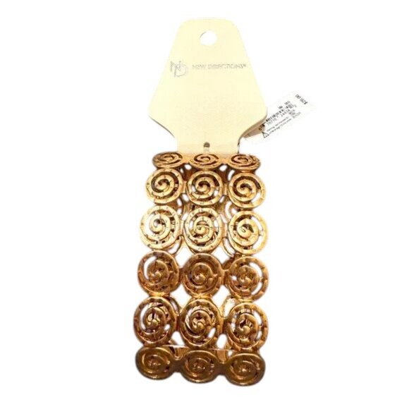 Swirled Soft Bangle, Goldtone by New Directions - Picture 3 of 6